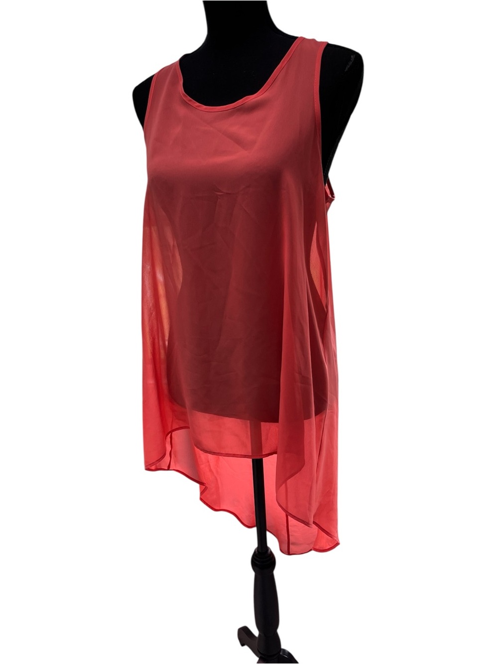 Romeo & Juliet Couture Coral Sheer Tank